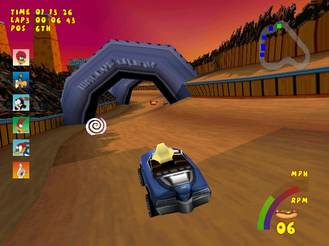 Woody Woodpecker Racing screenshot 5 for Playstation